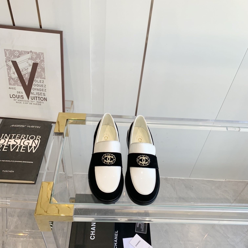 Ch*el leather shoes